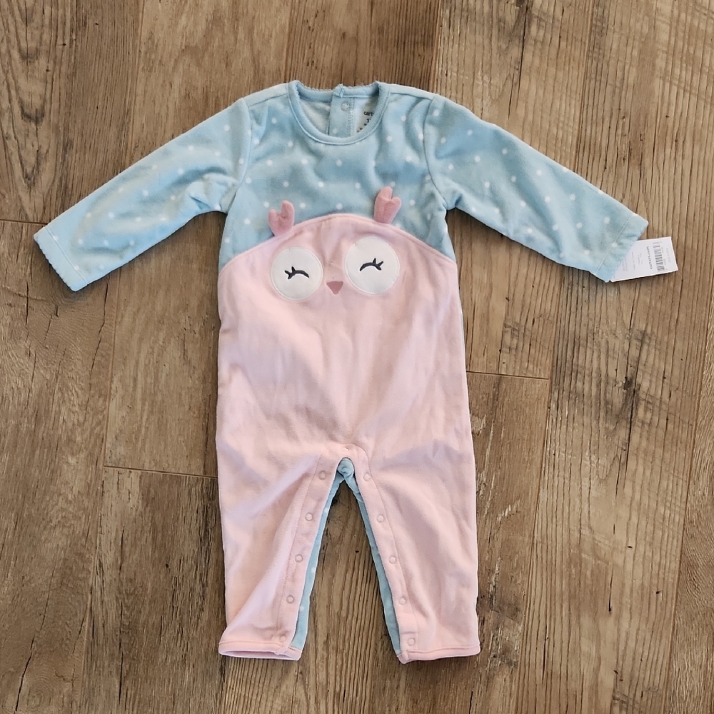 Carter's Pink and Blue Owl Footie